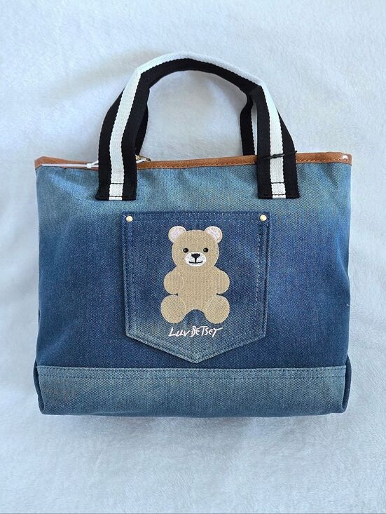 Luv Betsey Handbags - Luv Betsey💋 By Betsey Johnson Denim Teddy Bear🧸 Bag👜 - NWT